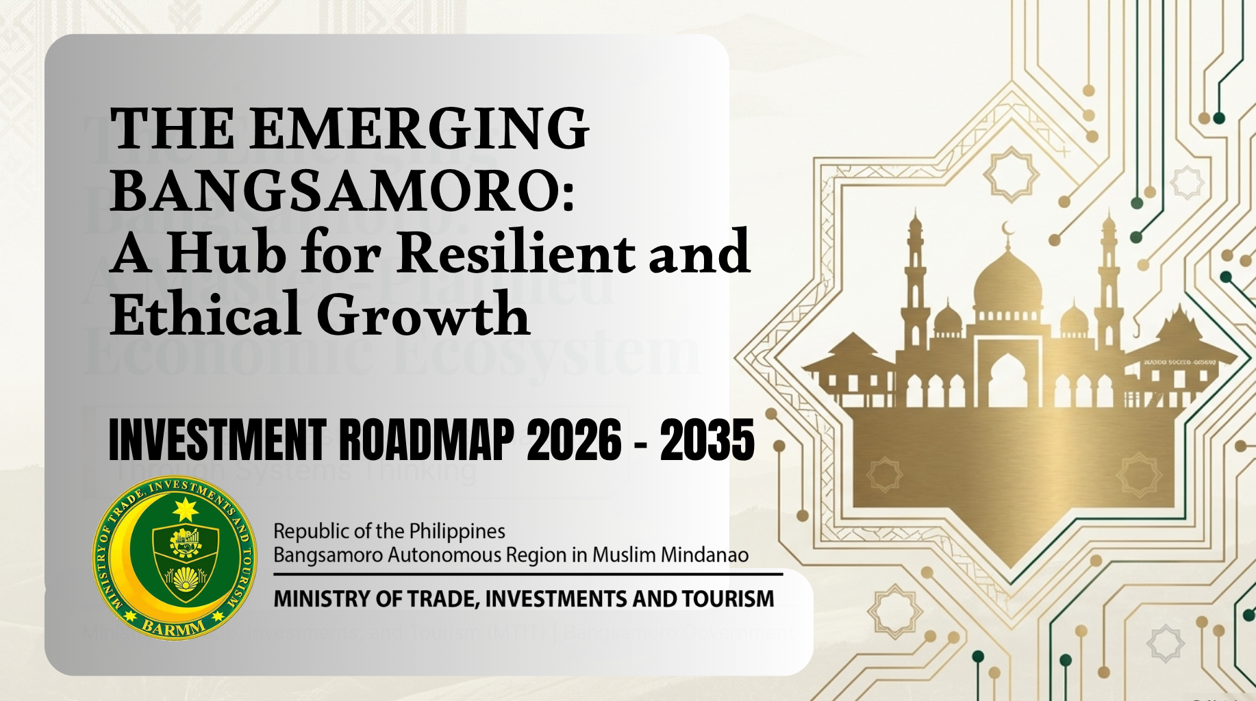 Bangsamoro Investment Roadmap 2026-2035 banner